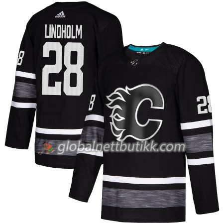 Calgary Flames Hockeydrakt Elias Lindholm 28 Svart 2019 NHL All-Star Adidas Authentic - Herre